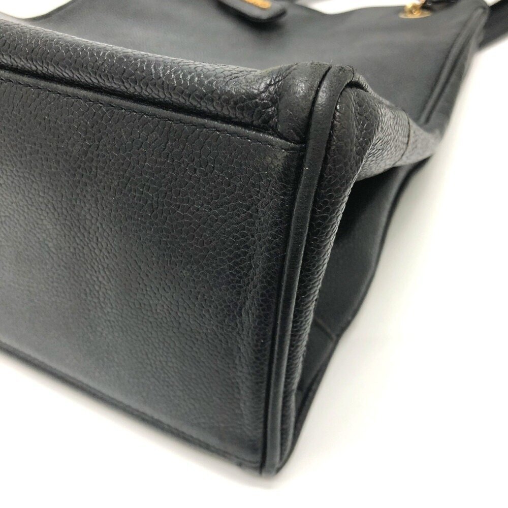 CHANEL Black Caviar Leather Tote Bag - Picture 6 of 15